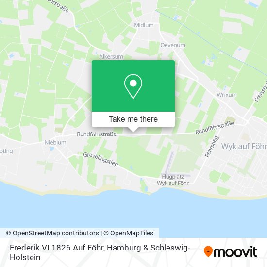 Frederik VI 1826 Auf Föhr map