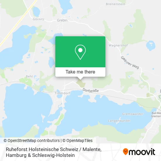 Карта Ruheforst Holsteinische Schweiz / Malente