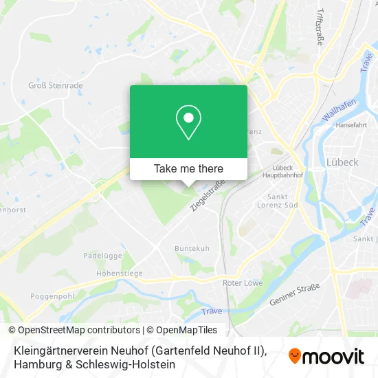 Карта Kleingärtnerverein Neuhof (Gartenfeld Neuhof II)