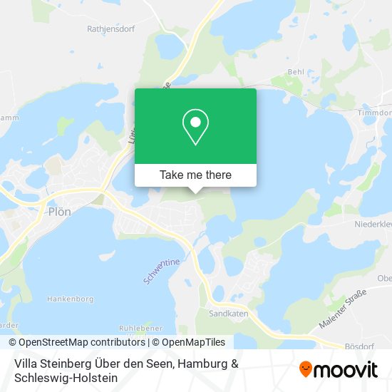 Villa Steinberg Über den Seen map