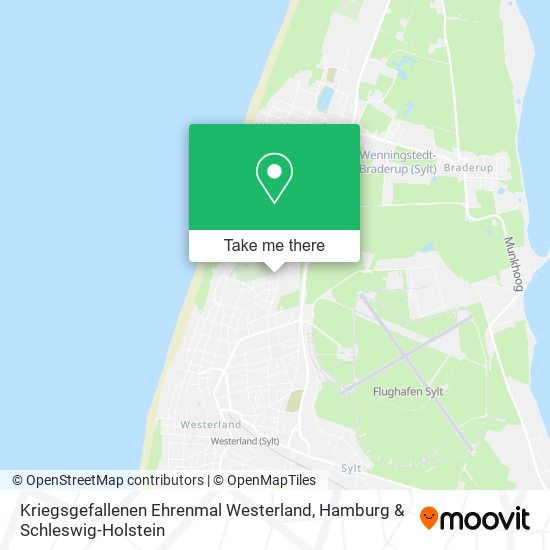 Kriegsgefallenen Ehrenmal Westerland map