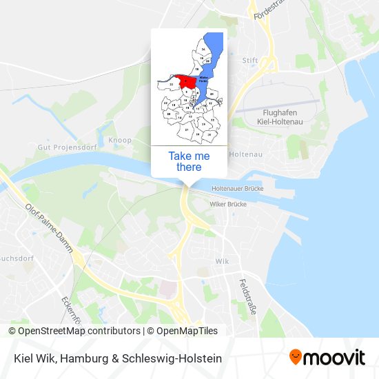 Kiel Wik map