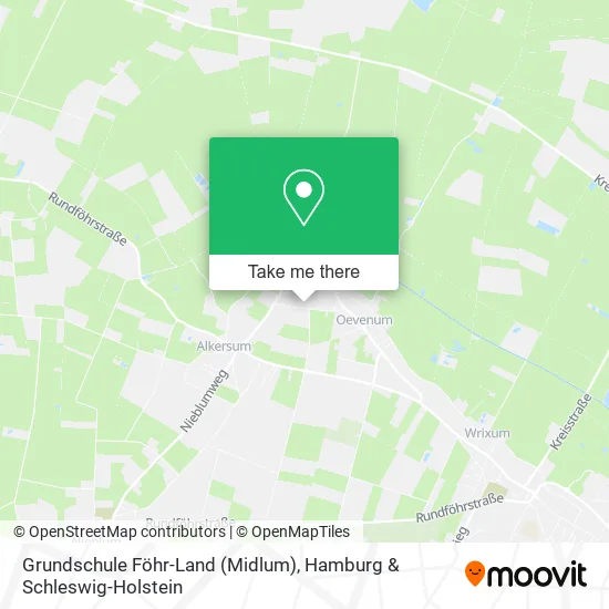 Карта Grundschule Föhr-Land (Midlum)