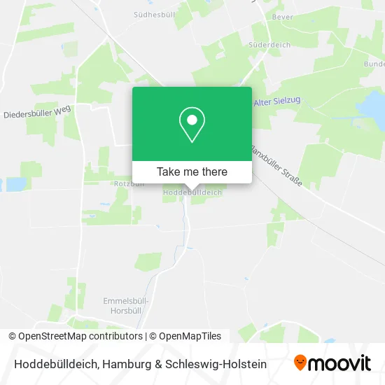 Карта Hoddebülldeich