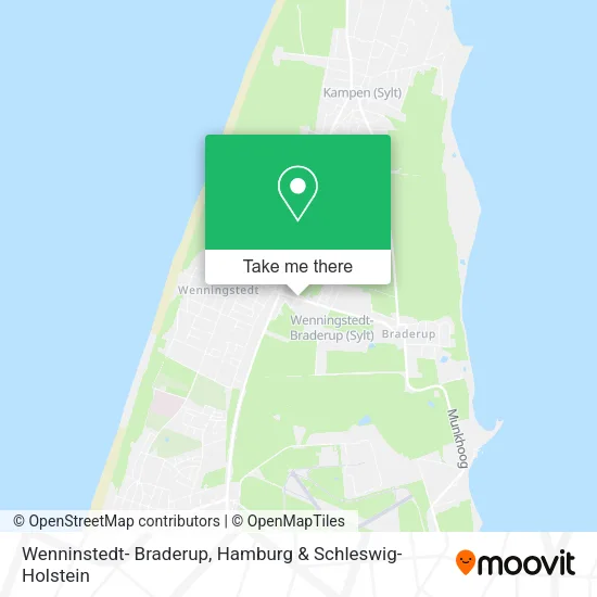 Карта Wenninstedt- Braderup