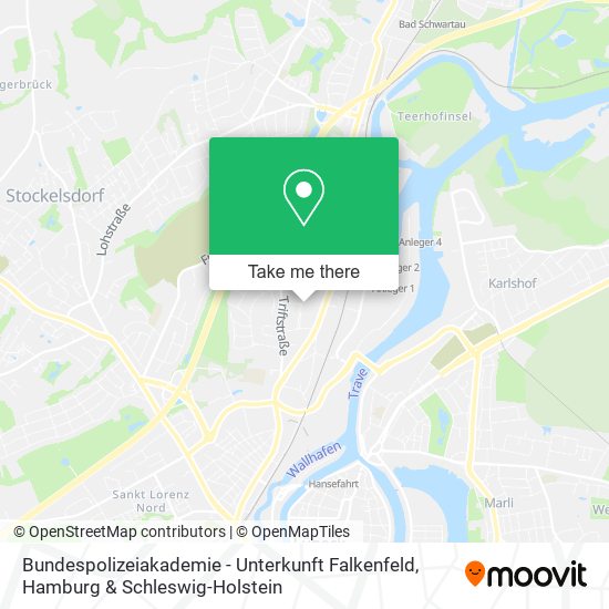 Bundespolizeiakademie - Unterkunft Falkenfeld map