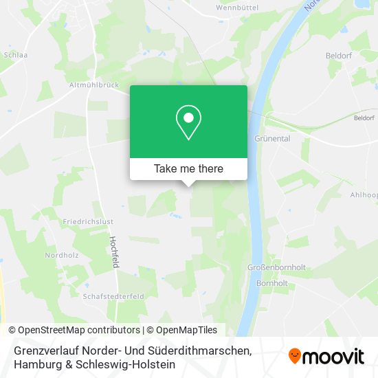 Grenzverlauf Norder- Und Süderdithmarschen map