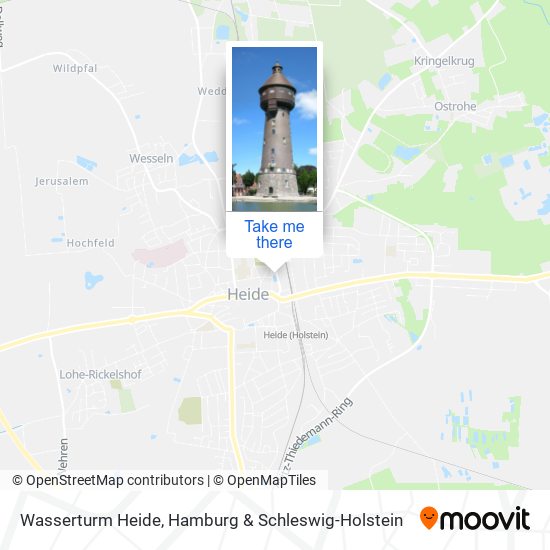 Wasserturm Heide map