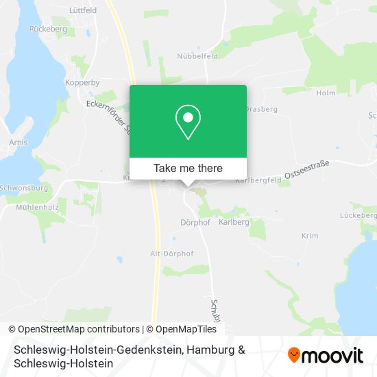 Schleswig-Holstein-Gedenkstein map