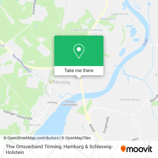Карта Thw Ortsverband Tönning
