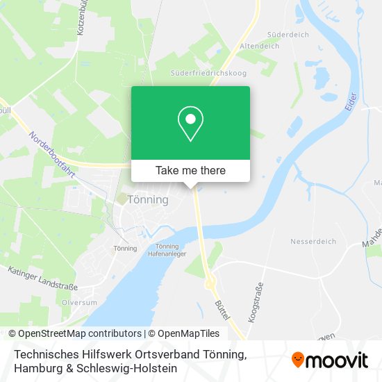 Technisches Hilfswerk Ortsverband Tönning map