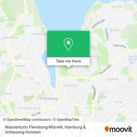 Карта Wasserturm Flensburg-Mürwik