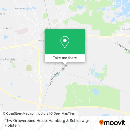 Thw Ortsverband Heide map