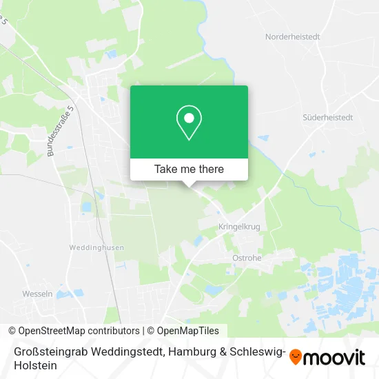 Карта Großsteingrab Weddingstedt