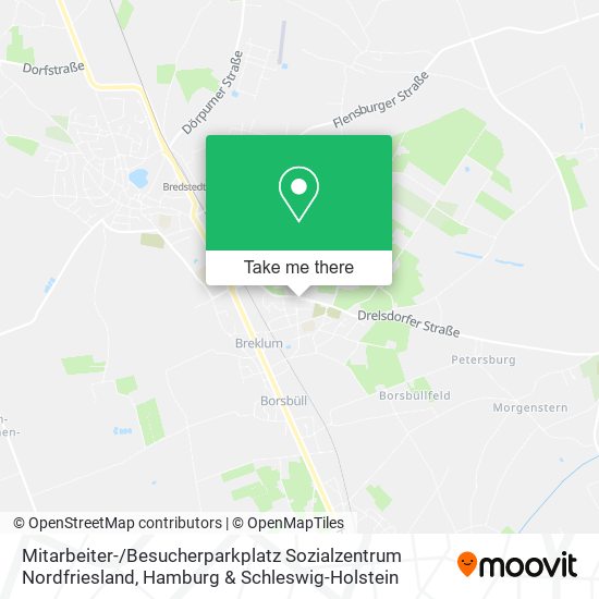 Mitarbeiter- / Besucherparkplatz Sozialzentrum Nordfriesland map