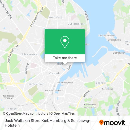 Карта Jack Wolfskin Store Kiel