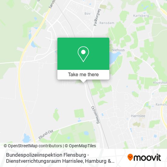 Bundespolizeiinspektion Flensburg - Dienstverrichtungsraum Harrislee map