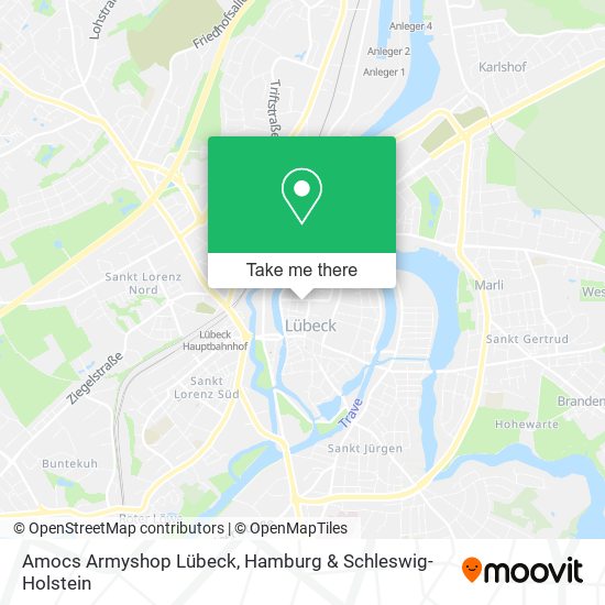 Amocs Armyshop Lübeck map