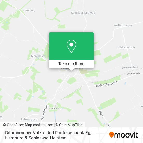 Карта Dithmarscher Volks- Und Raiffeisenbank Eg