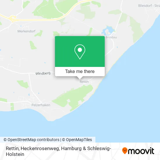 Rettin, Heckenrosenweg map