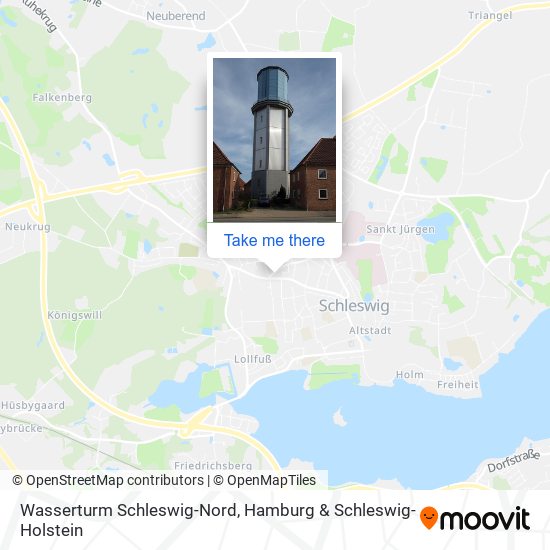 Wasserturm Schleswig-Nord map