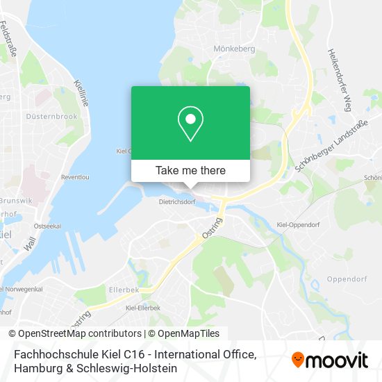 Fachhochschule Kiel C16 - International Office map