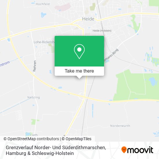 Grenzverlauf Norder- Und Süderdithmarschen map