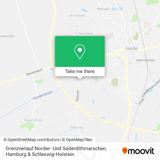 Grenzverlauf Norder- Und Süderdithmarschen map