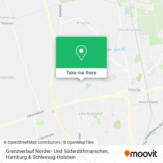 Grenzverlauf Norder- Und Süderdithmarschen map