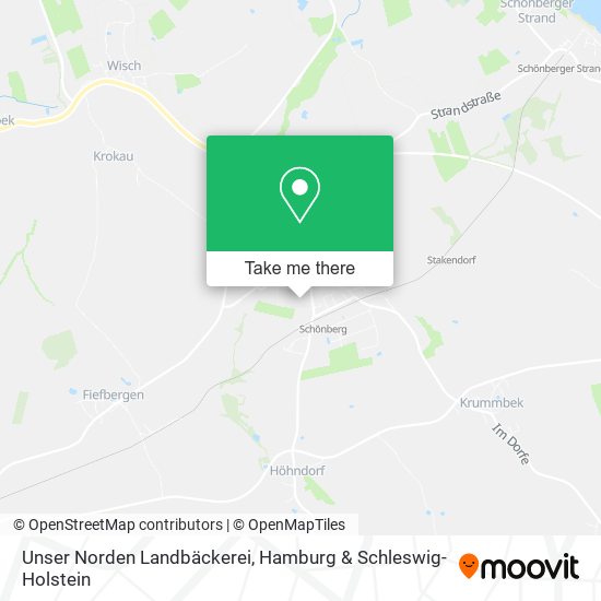 Unser Norden Landbäckerei map