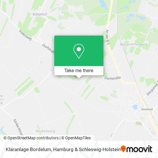 Kläranlage Bordelum map
