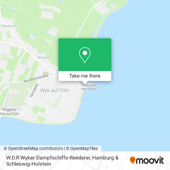 Карта W.D.R Wyker Dampfschiffs-Reederei