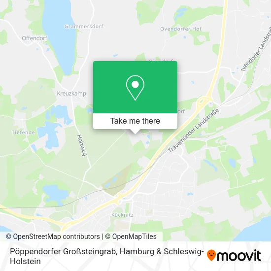 Карта Pöppendorfer Großsteingrab