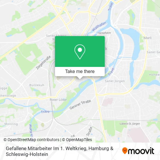Карта Gefallene Mitarbeiter Im 1. Weltkrieg
