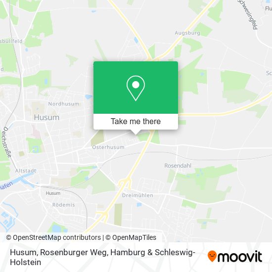 Husum, Rosenburger Weg map