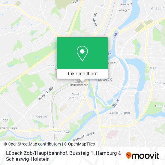 Карта Lübeck Zob / Hauptbahnhof, Bussteig 1