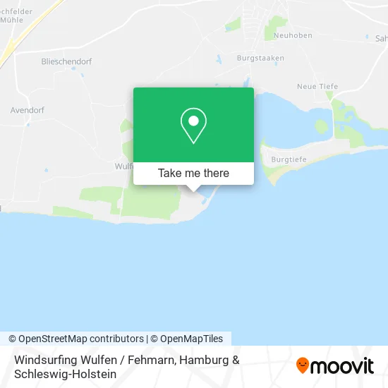 Карта Windsurfing Wulfen / Fehmarn