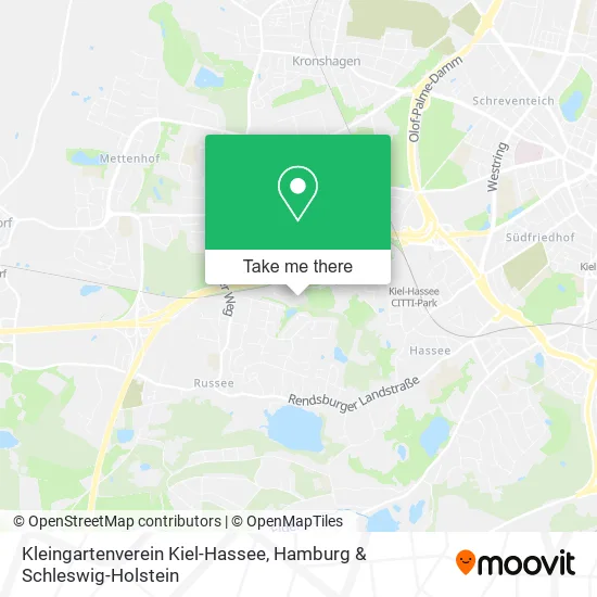 Карта Kleingartenverein Kiel-Hassee