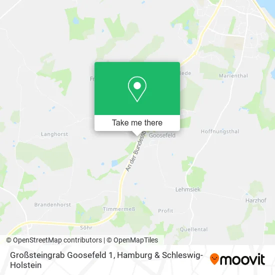 Карта Großsteingrab Goosefeld 1