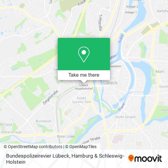 Bundespolizeirevier Lübeck map