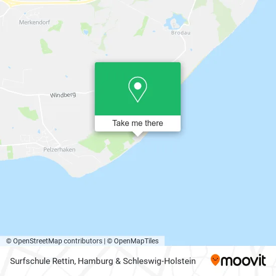 Surfschule Rettin map