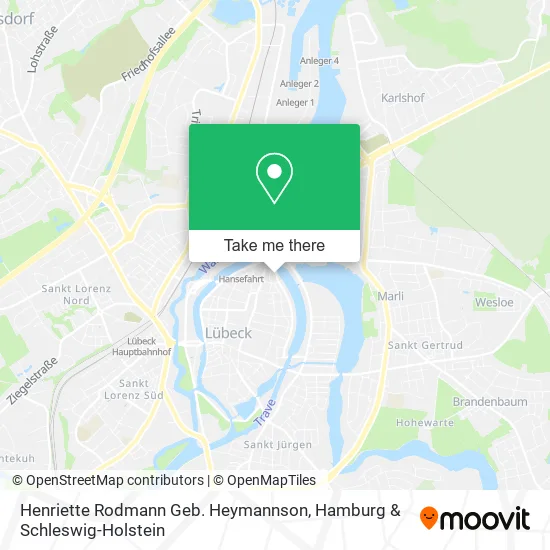 Карта Henriette Rodmann Geb. Heymannson