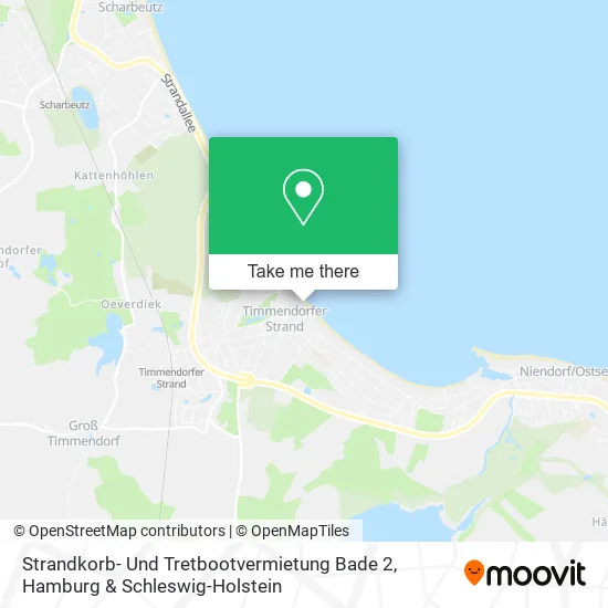 Карта Strandkorb- Und Tretbootvermietung Bade 2