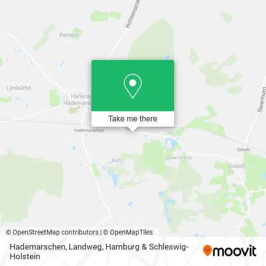 Карта Hademarschen, Landweg
