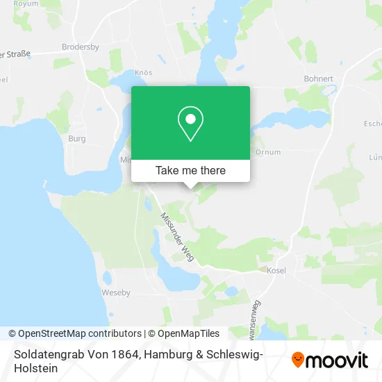 Карта Soldatengrab Von 1864