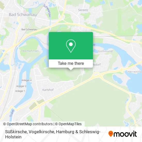 Карта Süßkirsche, Vogelkirsche