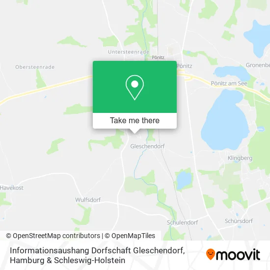Informationsaushang Dorfschaft Gleschendorf map