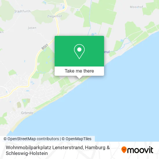 Карта Wohnmobilparkplatz Lensterstrand