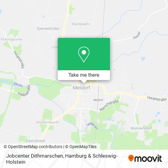 Jobcenter Dithmarschen map