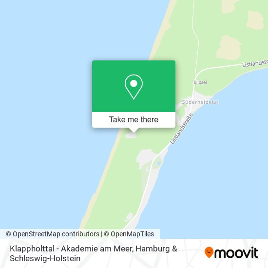 Klappholttal - Akademie am Meer map